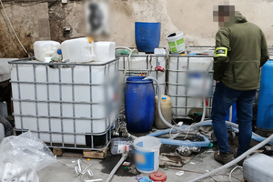 funkcjonariusze w trakcie realizacji