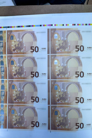 przejęte fałszywe euro i zatrzymana osoba