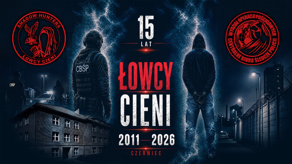 grafika z napisem 15 lat łowców cieni