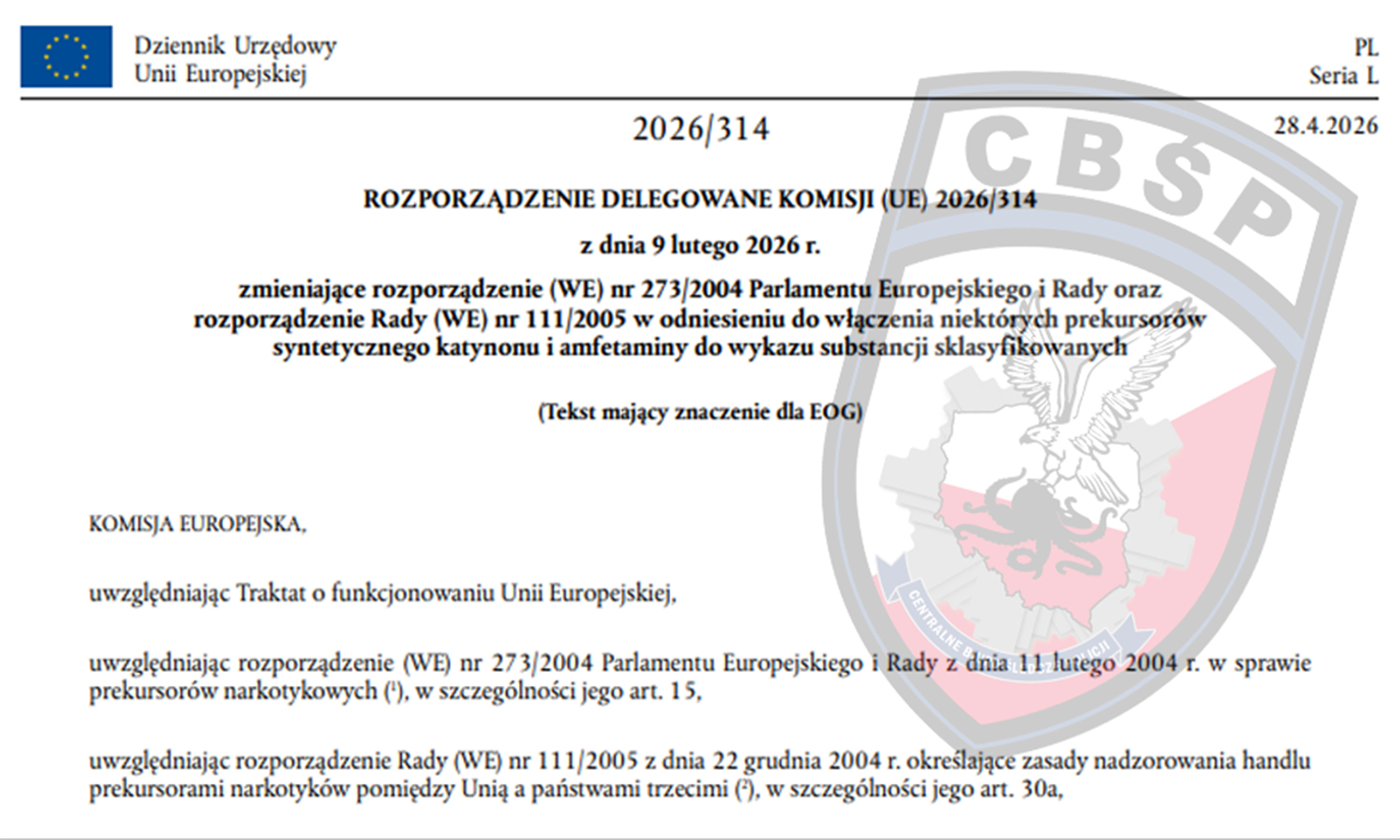 Od operacji do legislacji – CBŚP kształtuje prawo UE w walce z narkotykami syntetycznymi